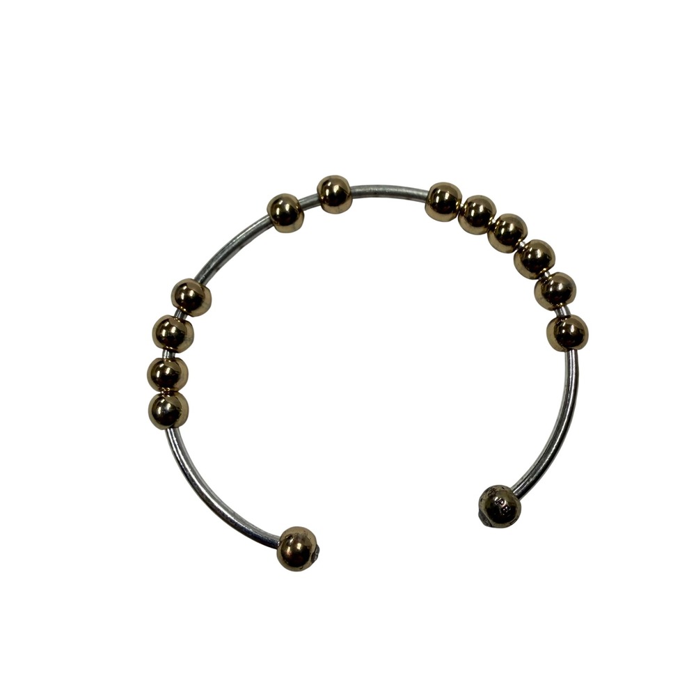 Patent Pending Two-Tone Beaded Cuff Stress Relief Bracelet
